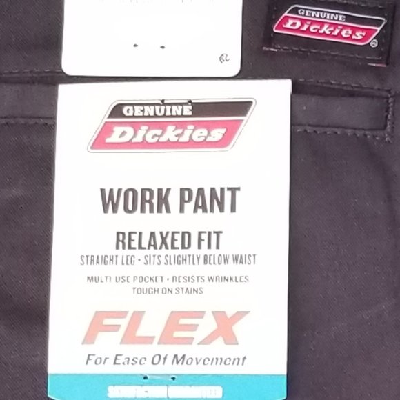 Dickies Work Pant Relaxed Fit Mens 42 X 32 Black Flex Straight Leg Pants NWT - Picture 8 of 11